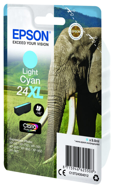 Epson 24XL - Light Cyan Ink - Blækpatron Cyan