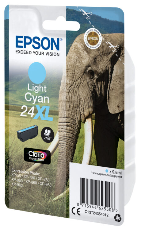 Epson 24XL - Light Cyan Ink - Blækpatron Cyan