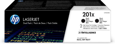 HP 201X - CF400XD 2-Pack High Capacity Black Toner - Lasertoner Sort