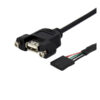 StarTech.com Panel Mount USB Cable USB A