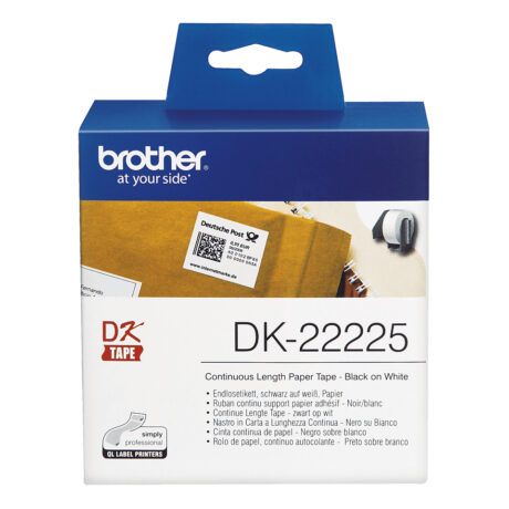 Brother DK22225 - Paper - Black On White - Roll (3.8 cm x 30.5 m)