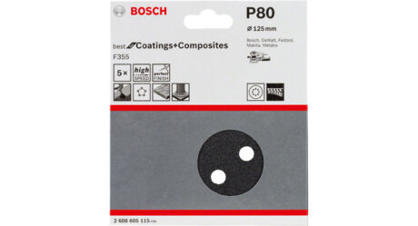 Bosch Slibeblad F355, pakke med 5 stk.