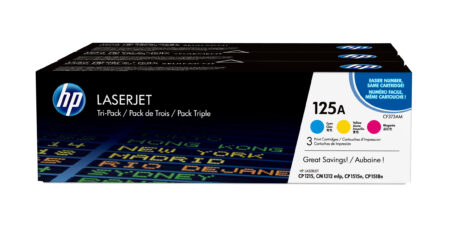 HP 125A - CF373AM 3-Pack Toner - Lasertoner Cyan, Magenta, Gul