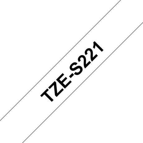 Brother TZES221 - Black On White - Roll (0.9 cm x 8 m)