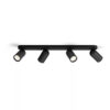 Philips Pongee spotskinne 4xGU10, sort