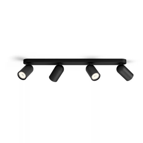 Philips Pongee spotskinne 4xGU10, sort