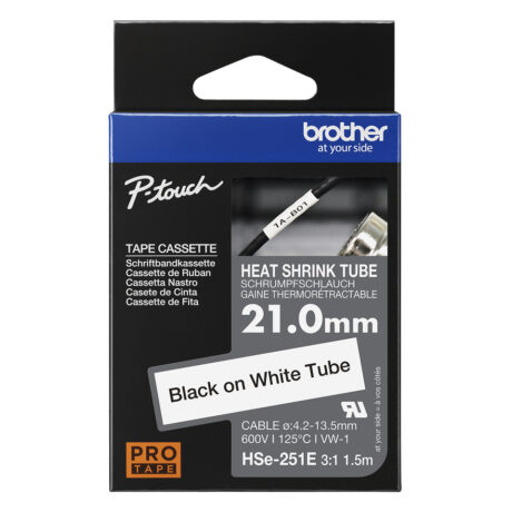 Brother HSe-251E - heat shrink tube tape - 1 cassette(s) - Roll (2.1 cm x 1.5 m)