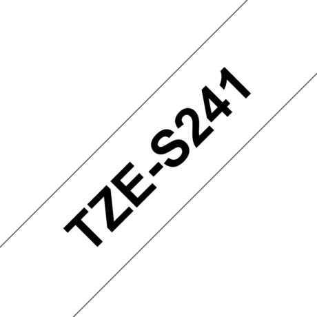 Brother TZe-S241 - Black On White - Roll (1.8 cm x 8 m)