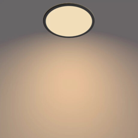 Philips Superslim CL550 loftlampe Ø250 mm LED 15W 2700K SceneSwitch IP44, sort