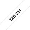 Brother TZE231 - TZe 231 Labelling Tape Cassette - Black on White 12mm wide