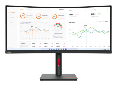 Lenovo 34" ThinkVision T34w-30 - 3440x1440 - VA - 75W USB HUB