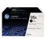 HP 05A - CE505D 2-Pack Black Toner - Lasertoner Sort