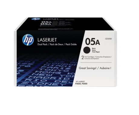 HP 05A - CE505D 2-Pack Black Toner - Lasertoner Sort