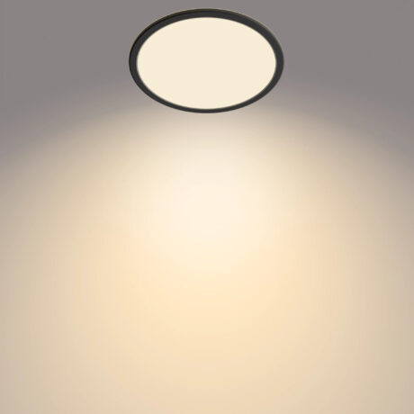 Philips Superslim CL550 loftlampe Ø250 mm LED 15W 2700K SceneSwitch IP44, sort