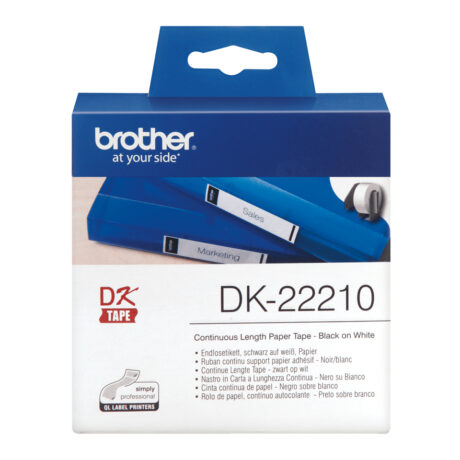 Brother DK22210 - Black on white - Roll (2.9 cm x 30.5 m)