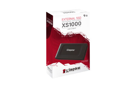 Kingston XS1000 Portable SSD - 1TB - Ekstern SSD - Sort - USB 3.2 Gen 2