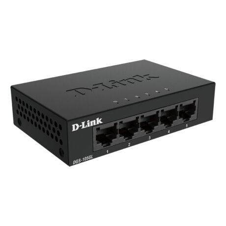 D-Link DGS-105GL 5 Port Gigabit Metal Unmanaged Desktop Switch