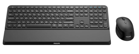 Philips 6000 series SPT6607B - keyboard and mouse set - QWERTY - Tastatur & Mus sæt - Nordisk - Sort