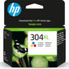 HP 304XL - N9K07AE - High Yield (Cyan Magenta Yellow) Ink - Blækpatron Trefarvet