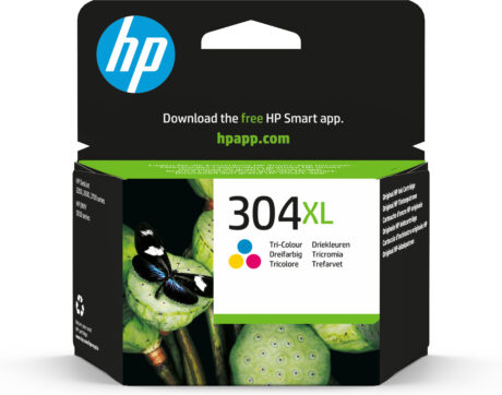 HP 304XL - N9K07AE - High Yield (Cyan Magenta Yellow) Ink - Blækpatron Trefarvet