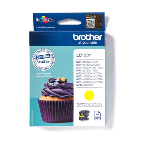 Brother LC123Y - LC 123Y Yellow Ink - Blækpatron Gul