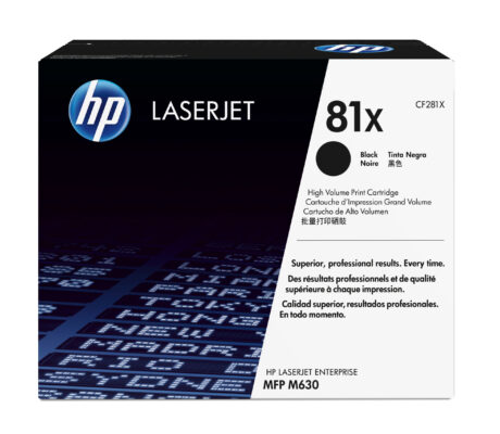 HP 81X - CF281X High Capacity Black Toner - Lasertoner Sort