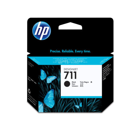 HP 711 - CZ133A Black Ink 80 ml - Blækpatron Sort