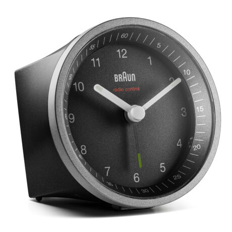Braun BC07 - alarm clock - round - quartz - desktop - black