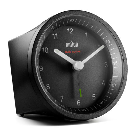 Braun BC07 - alarm clock - round - quartz - desktop - black