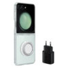 Samsung Galaxy Z Flip5 Starter Pack (Clear Gadget Case + TA800 Charger)