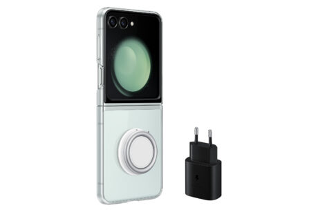 Samsung Galaxy Z Flip5 Starter Pack (Clear Gadget Case + TA800 Charger)