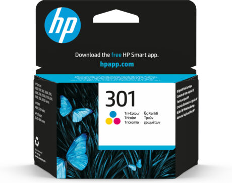 HP 301 - CH562EE Tri-Color (Cyan Mageta Yellow) - Blækpatron Dye-based tricolor