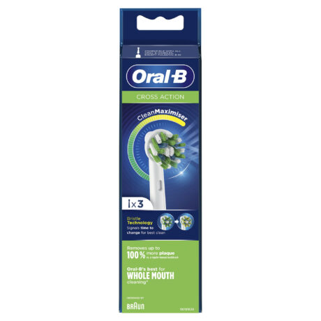 Oral-B Tandbørstehoveder Cross Action Børstehoveder, 3 stk.