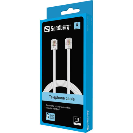 Sandberg RJ11 Telephone Cable - 1.8m