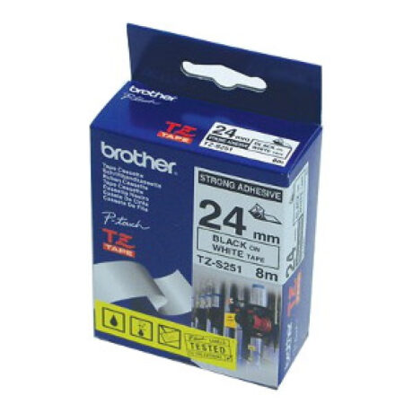 Brother Tape brother sort/hvid tze s251 24 mm stærk klæb