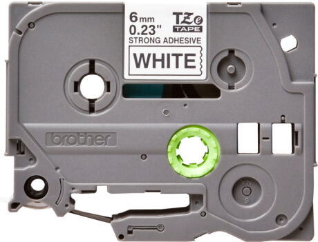 Brother TZeS211 - TZe-S211 Labelling Tape Cassette - Black on White 6mm wide