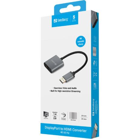 Sandberg DisplayPort 1.4 to HDMI 2.0 Adapter