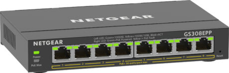 Netgear GS308EPP-100PES 8-Port PoE+ Gigabit Ethernet Plus Switch (123W)