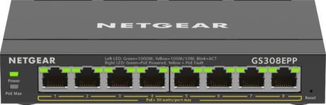 Netgear GS308EPP-100PES 8-Port PoE+ Gigabit Ethernet Plus Switch (123W)