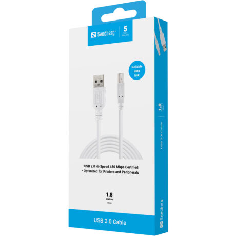 Sandberg USB Type-A to USB Type-B - 1.8m