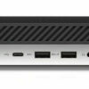 Refurbished HP EliteDesk 800 G4 DM Intel Core i5-8500T 2.10GHz 16GB DDR4 256GB NVMe BT Nordisk keyboard layout W11P - Guld stand