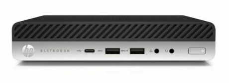 Refurbished HP EliteDesk 800 G4 DM Intel Core i5-8500T 2.10GHz 16GB DDR4 256GB NVMe BT Nordisk keyboard layout W11P - Guld stand
