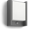 Philips Arbour udendørs væglampe med sensor, LED 6W, antracit