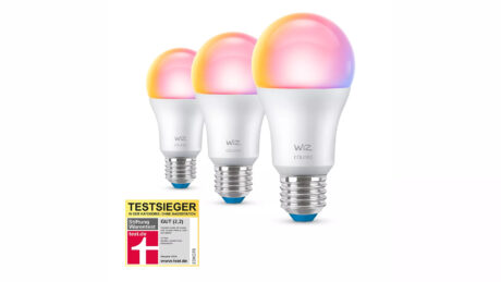 WiZ Standard 8,5W E27, Color & Tunable White, Wi-Fi, 3-pak