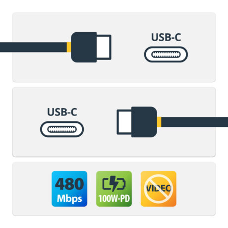 StarTech.com 4m 13ft USB C to USB C Cable 5A PD - USB 2.0 USB-IF Certified - USB-C cable - 4 m