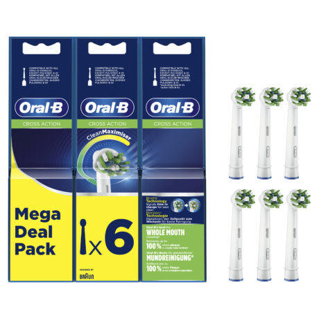 Oral-B Tandbørstehoveder Cross Action Børstehoveder, 6 stk.