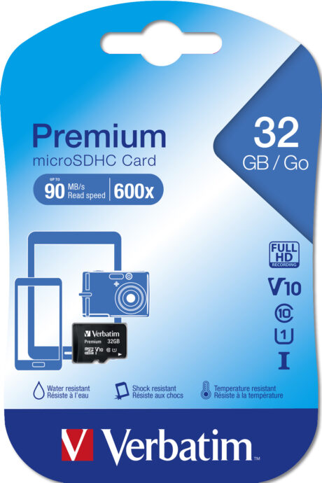 Verbatim Premium MicroSD - 90MB/s - 32GB