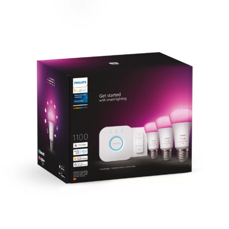 Philips Hue Color A60 E27 1100 Lumen - Starter Kit med 3 pærer