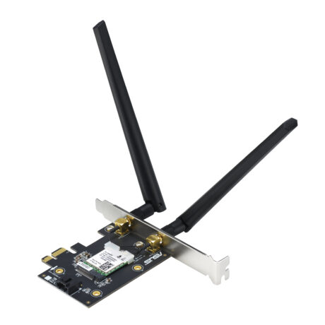 ASUS PCE-AX1800 Dual Band PCI-E WiFi 6 (802.11ax). Bluetooth 5.2 WPA3 network security OFDMA and MU-MIMO