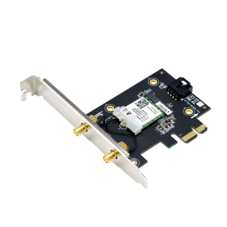ASUS PCE-AX1800 Dual Band PCI-E WiFi 6 (802.11ax). Bluetooth 5.2 WPA3 network security OFDMA and MU-MIMO
